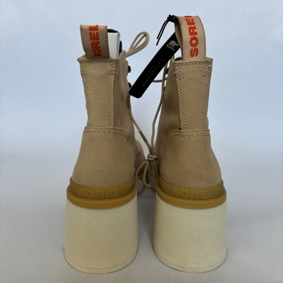 Sorel Women's tan leather waterproof Hi-Line Lace Heel Boots size 11 NWT - Picture 6 of 9